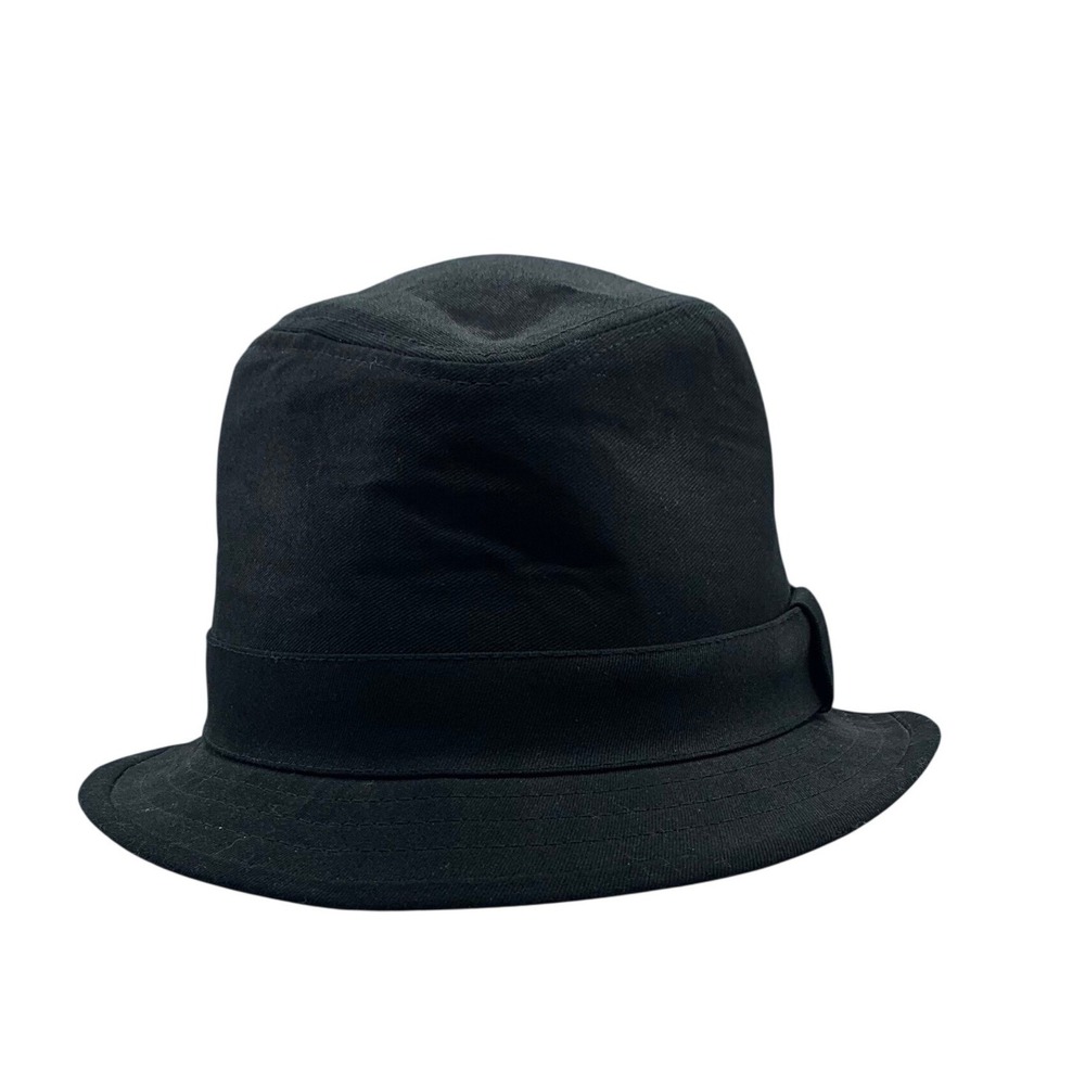 Epoch Hats Company Black Fedora Hat with Paisley Lining Mens L/XL F2092 NEW